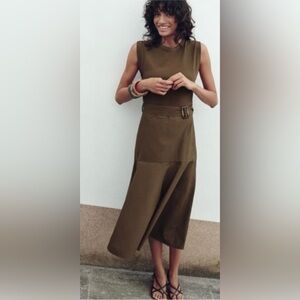 Zara cotton midi dress size medium "nwt"